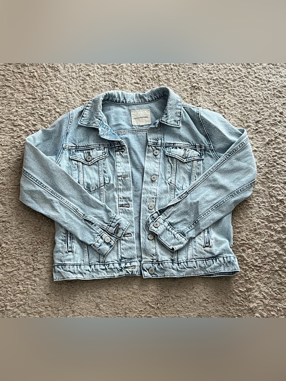 Lucky Brand Light Blue Denim Trucker Jacket